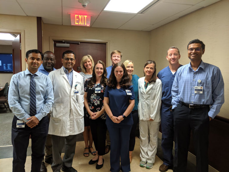 team outside lebauer pulmonary with masks on